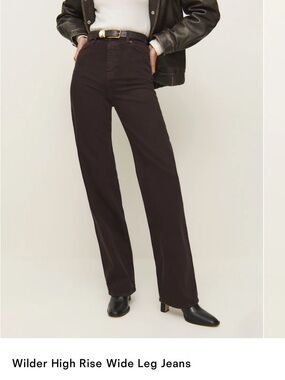 Reformation Wilder Stretch High Rise Wide Leg Jeans Blue - Size 26